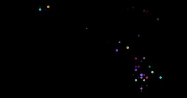 Hawaii Haritasını oluşturan soyut uçan parçacıklar, ABD