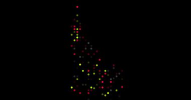 Idaho ABD Haritası Oluşturan Dinamik Düşen Noktalar Kümesi