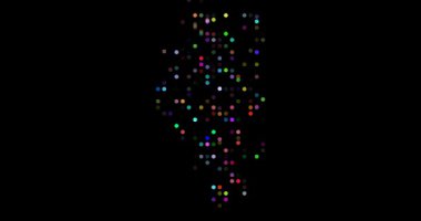 Dijital Düşen Çemberler Illinois Eyalet Şekli 'nde toplanıyor.