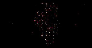 Düşen Noktalardan Çıkan Illinois Haritasının Soyut Hareket Grafiği