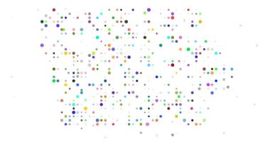 Üretici Çember Akışı Iowa Harita Canlandırması