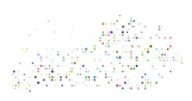 Soyut Veri Çemberleri Kentucky Coğrafi Şeklini Biçimlendirmek İçin Düşüyor