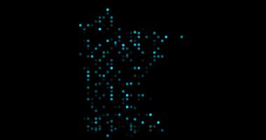 Minnesota ABD Haritası Oluşturan Parçacık Akımı