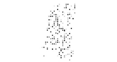 Düşen Noktalar Canlandırma Mississippi Harita Şeklini İnşa Ediyor