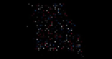 Missouri ABD Eyalet Haritasını Oluşturan Asgari Parçacık Hareketi