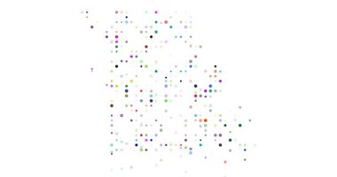 Missouri ABD Eyalet Haritasını Oluşturan Asgari Parçacık Hareketi