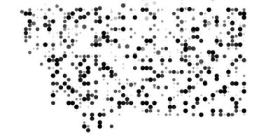 Montana Eyalet Haritasını Oluşturan Hızlı Düşürme Çemberleri