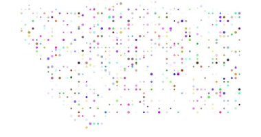 Düşen Noktalar Canlandırma Montana Harita Şeklini İnşa Ediyor