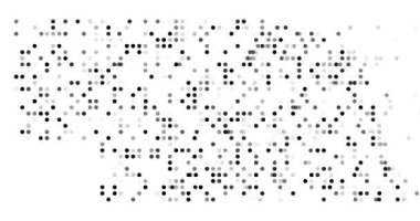 Düşen Parçacıklardan Yapılan Nebraska Haritasının Modern Hareket Grafiği