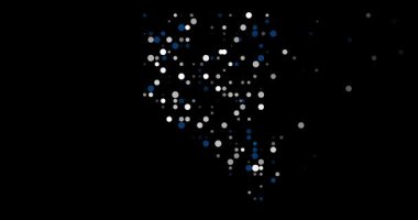 Düşen Veri Parçacıklarından Yapılan Nevada Şekli