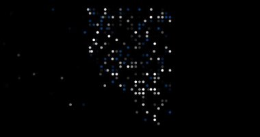 Dijital Parçacık Akışı Nevada Eyaleti Haritası Taslağı