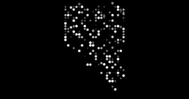 Nevada Batı ABD Şekli 'ni oluşturan soyut noktalar