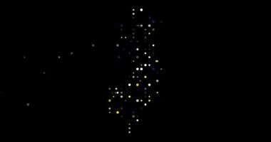 Düşen dairelerin soyut Parçacık Akışı New Jersey Harita Şeklini Oluşturuyor