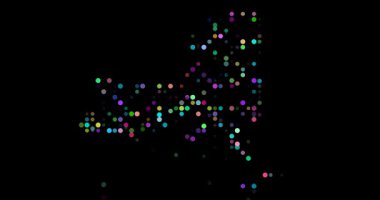 Düşen Parçacıklar New York ABD Haritasını Birleştiriyor