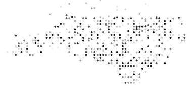 Temiz Düşen Parçacık Noktaları Kuzey Carolina Eyalet Haritasıyla Birleşti