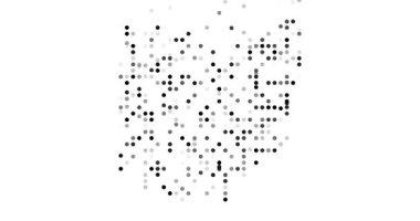 Düşen Parçacık oluşumu Ohio Eyaleti Silueti Oluşturuyor