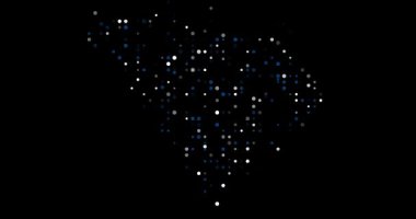 Güney Carolina eyalet haritasını oluşturan En Küçük Parçacık Hareketi