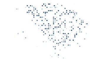 Güney Carolina eyalet haritasını oluşturan En Küçük Parçacık Hareketi