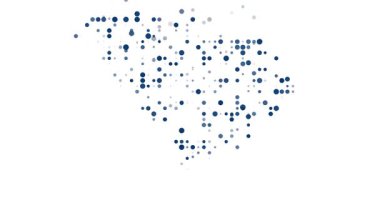 Güney Carolina eyalet haritasını oluşturan En Küçük Parçacık Hareketi