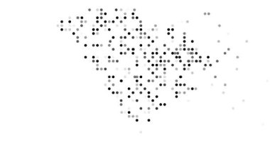 Güney Carolina eyalet haritasını oluşturan En Küçük Parçacık Hareketi