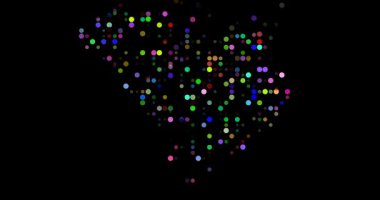 Güney Carolina eyalet haritasını oluşturan En Küçük Parçacık Hareketi