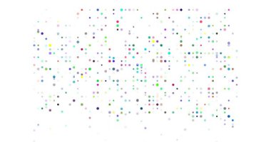 Güney Dakota Eyalet Haritası Siluetini oluşturan Dijital Nokta Akımı