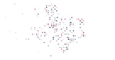 Düşen Küre Canlandırması Teksas Eyalet Haritası Oluşturuyor