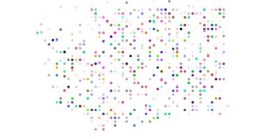 Washington Harita Şeklini Oluşturan Profesyonel Parçacık Canlandırması