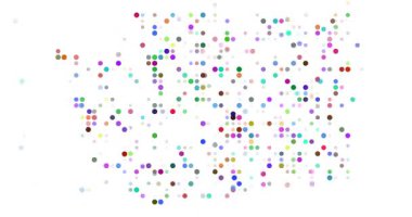 Soyut Düşen Noktalar Washington Bölgesinin Şeklini oluşturuyor