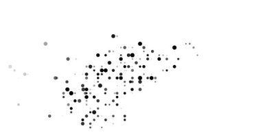 Batı Virginia Haritasını oluşturan soyut Düşen Noktalar