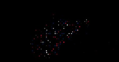 Yüzen Noktalar Batı Virginia Haritası 'na Toplanın