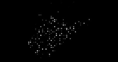 Batı Virginia Eyaleti Siluet Haritasını Oluşturan Veri Parçacıkları