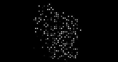 Düşen çemberlerden oluşan Wisconsin 'in Dinamik Parçacık Haritası