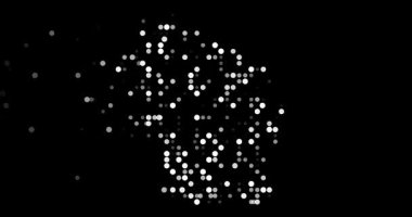 Dinamik Düşen Parçacıklar Wisconsin Eyaleti Silueti