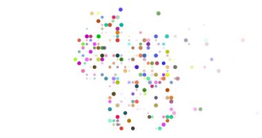 Dinamik Düşen Parçacıklar Wisconsin Eyaleti Silueti