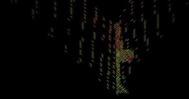 Modern Hareket Çizgileri Angola Haritası Görselleştirmesi