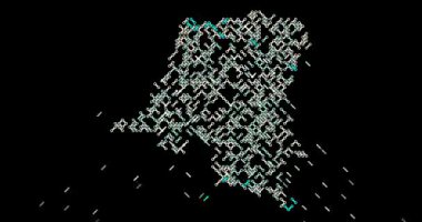 Kurumsal Çapraz Animasyon Demokratik Cumhuriyet Kongo Silueti