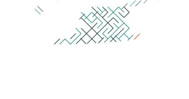 Kayan Geometrik Biçimler Cezayir Haritasını İnşa Eder