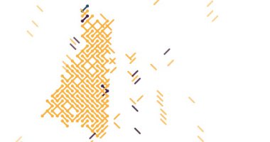 Hareket Grafikleri Çapraz Ekvator Gine Silüeti