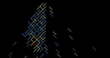 Modern Hareket Çizgileri Etiyopya Haritası Görselleştirmesi