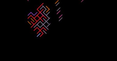 Gelecekçi Kaydırma Çizgileri Gine Silüeti Canlandırması