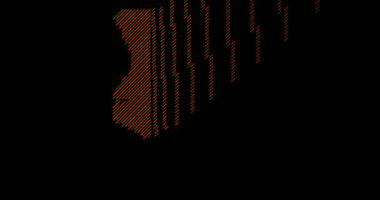 Modern Geometrik Çizgiler Kenya Haritasını Birleştir