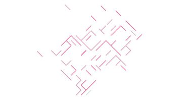 Modern Hareket Çizgileri Lesotho Haritası Görselleştirmesi