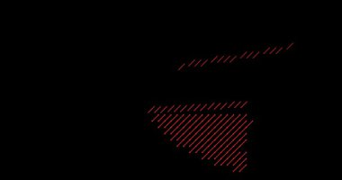 Gelecekçi Kaydırma Çizgileri Liberya Silüeti Canlandırması