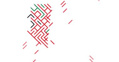 Libya Haritası Oluşturan Dinamik Çapraz Çizgiler