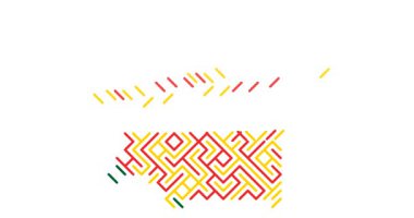 Soyut Hareket Tasarımı Moritanya Haritası Biçimini Gösteriyor