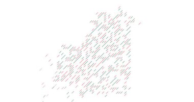 Çapraz Kaydırma Geçiş Formları Moritanya Haritası Silüeti