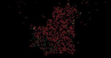 Moritanya Haritasının Çapraz Dışarı Kaydırma Canlandırması