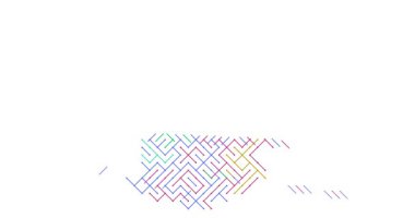 Modern Hareket Çizgileri Mauritius Haritası Görselleştirmesi