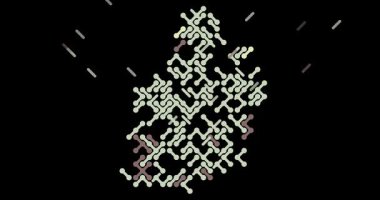 Kaydırma Blokları Mauritius Ülke Silueti Oluşturdu